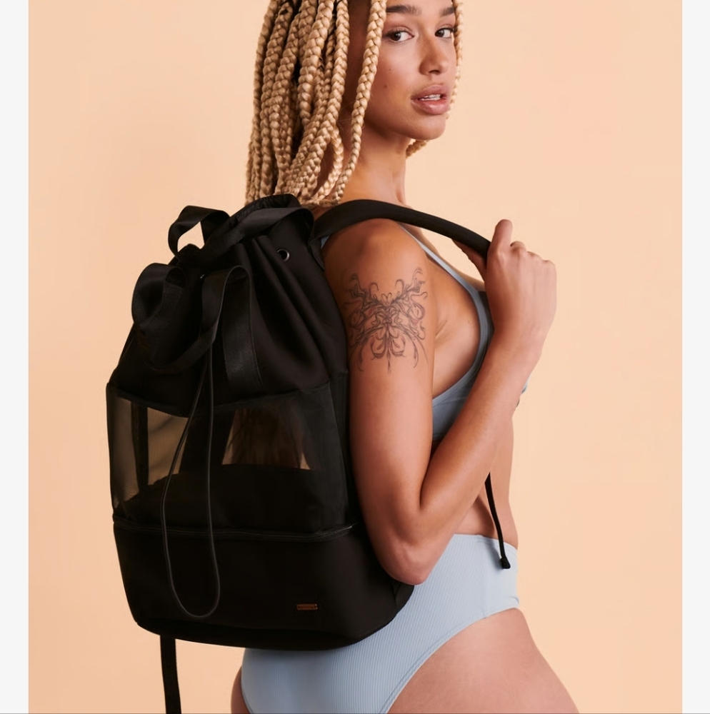 My Bikini Story Mesh Beach Backpack